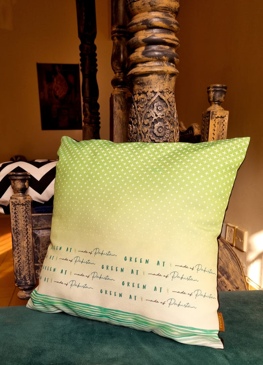 Green at Heart Dil se Pakistani Cushion Cover