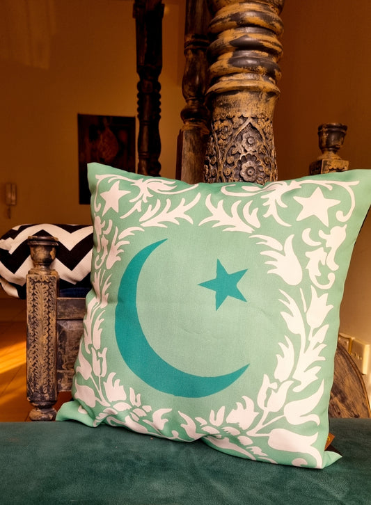 Chaand Taara Pistachio Stamp Cushion Cover