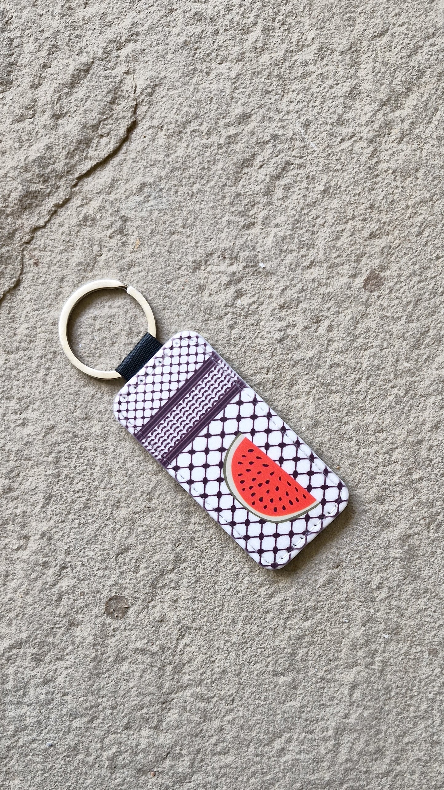 Watermelon Keffiyeh Keychain