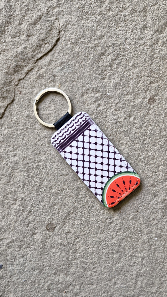 Watermelon Keffiyeh Keychain