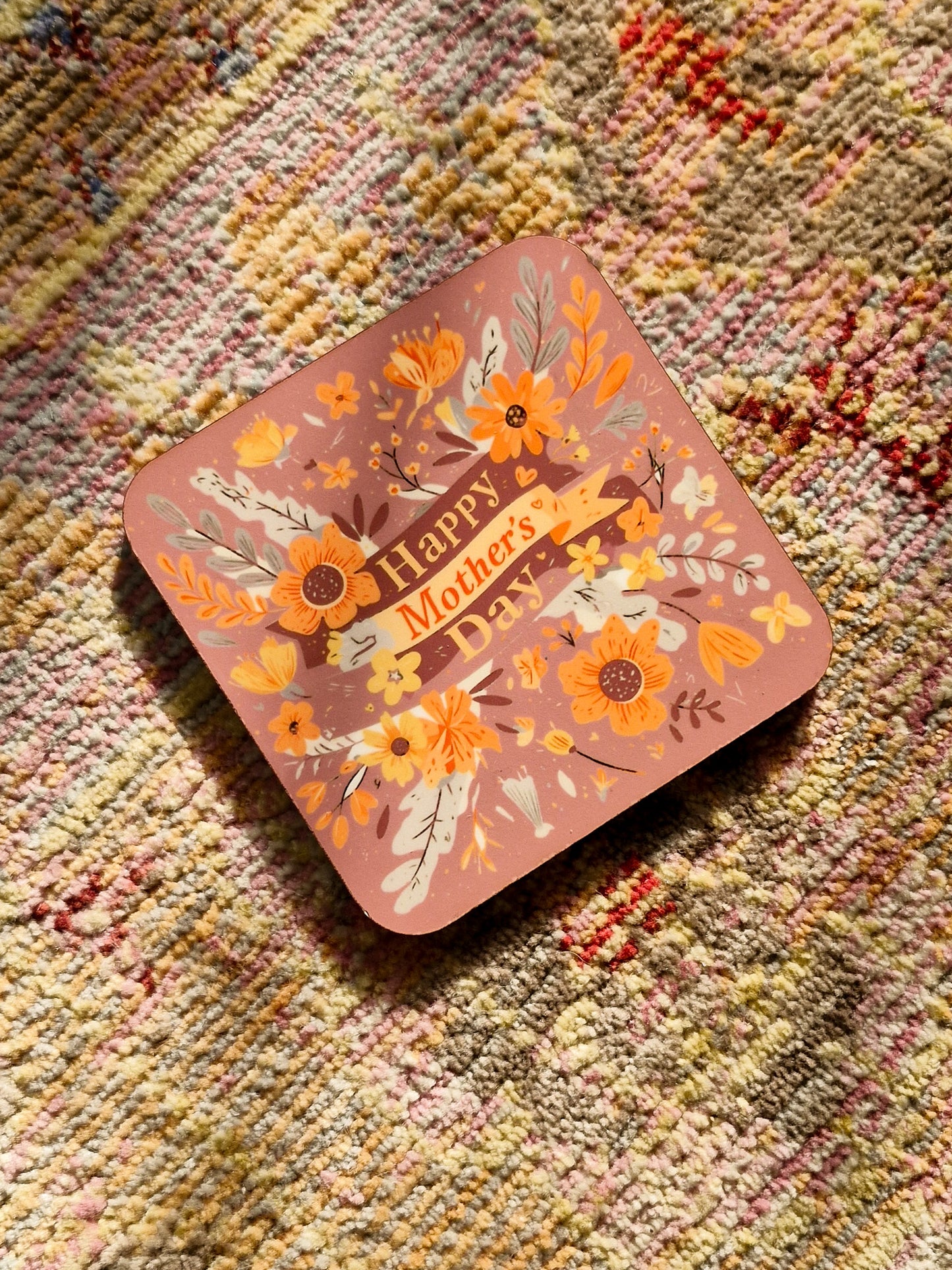 Happy Mother's Day Floral Coaster