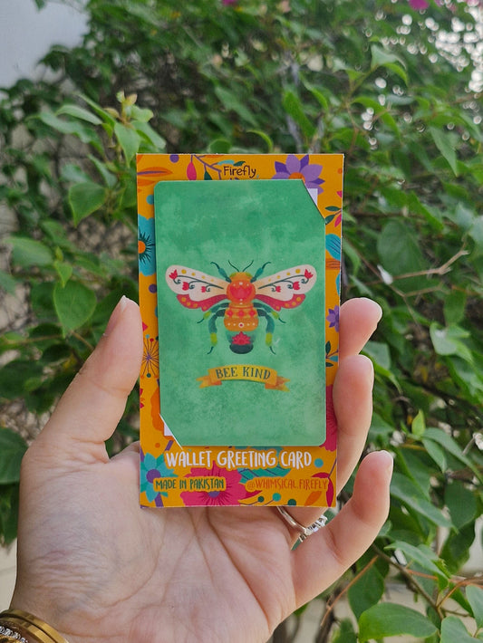 Bee Kind  - Wallet Greeting Card
