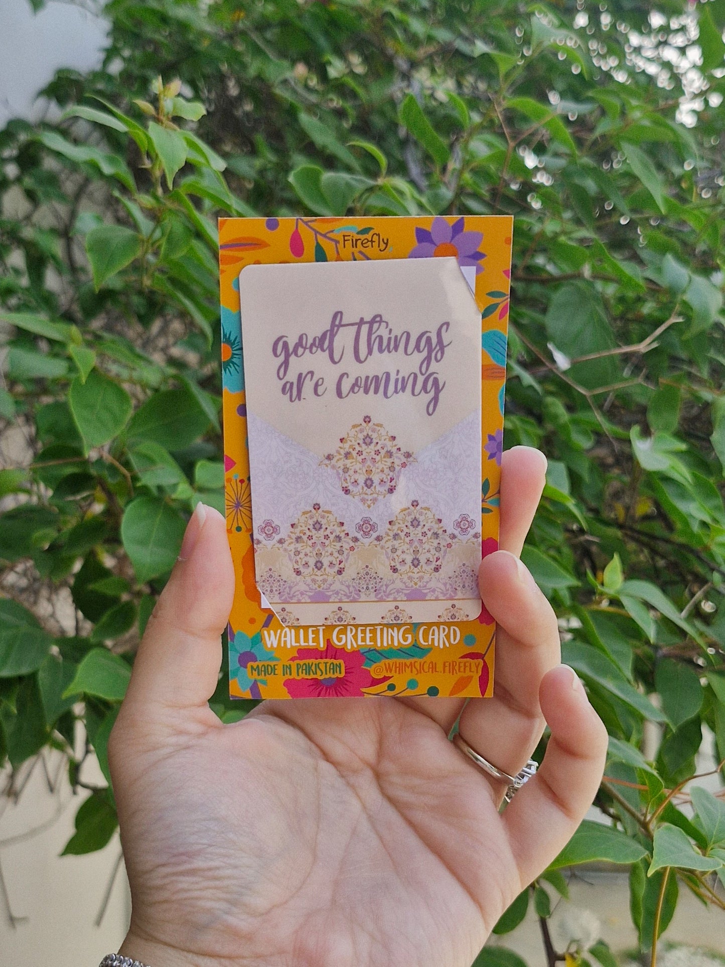 Good Things are Coming - Wallet Greeting Card