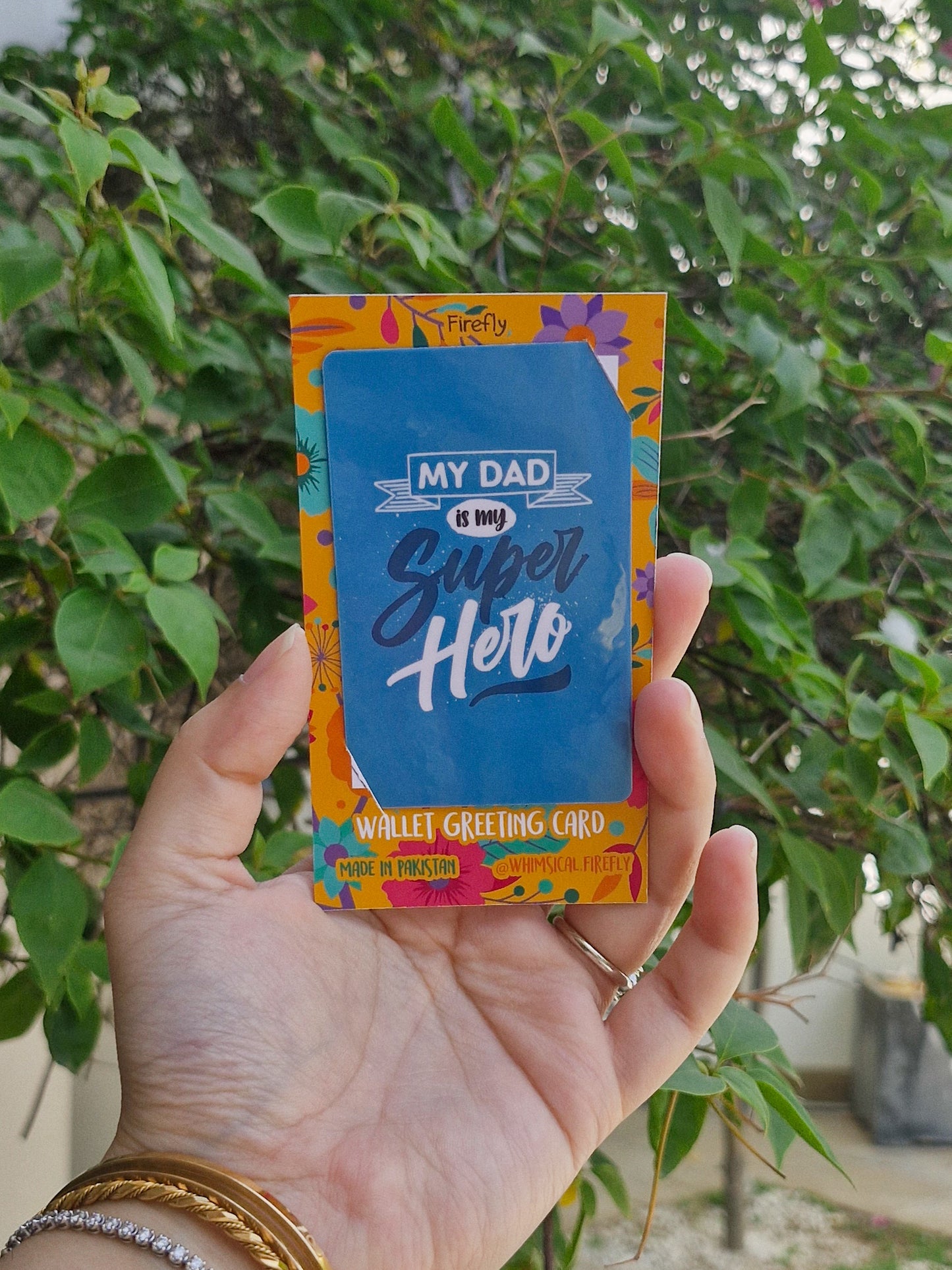 My Dad is my Super Hero - Wallet Greeting Card