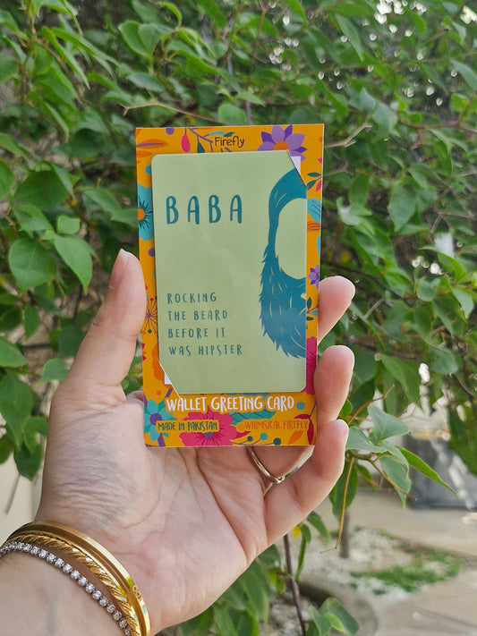 Baba - Wallet Greeting Card