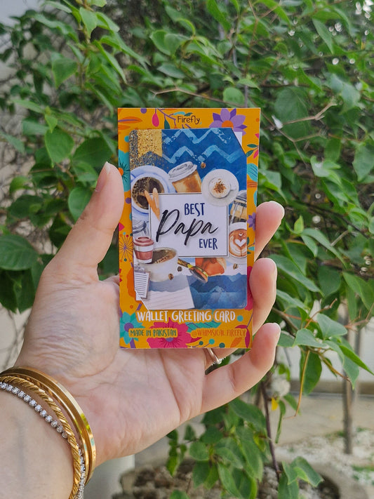 Best Papa Ever   - Wallet Greeting Card