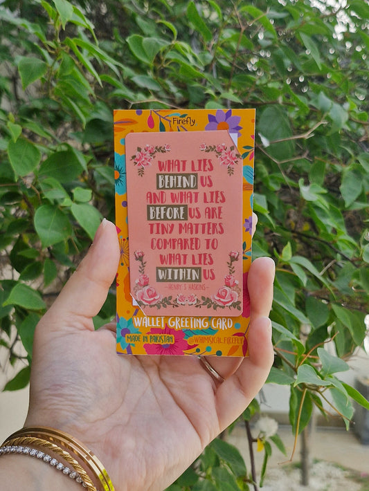 What lies Behind Us   - Wallet Greeting Card