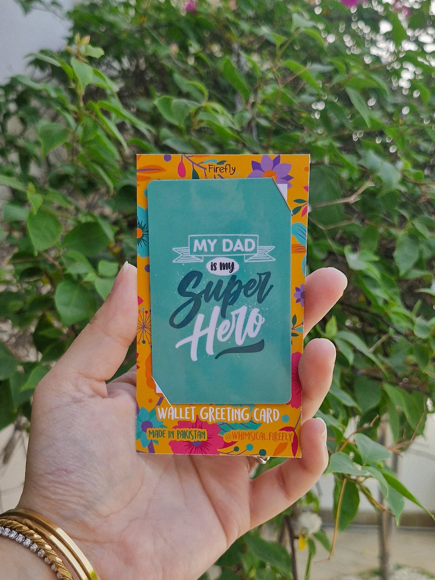 My Dad is my Super Hero - Wallet Greeting Card
