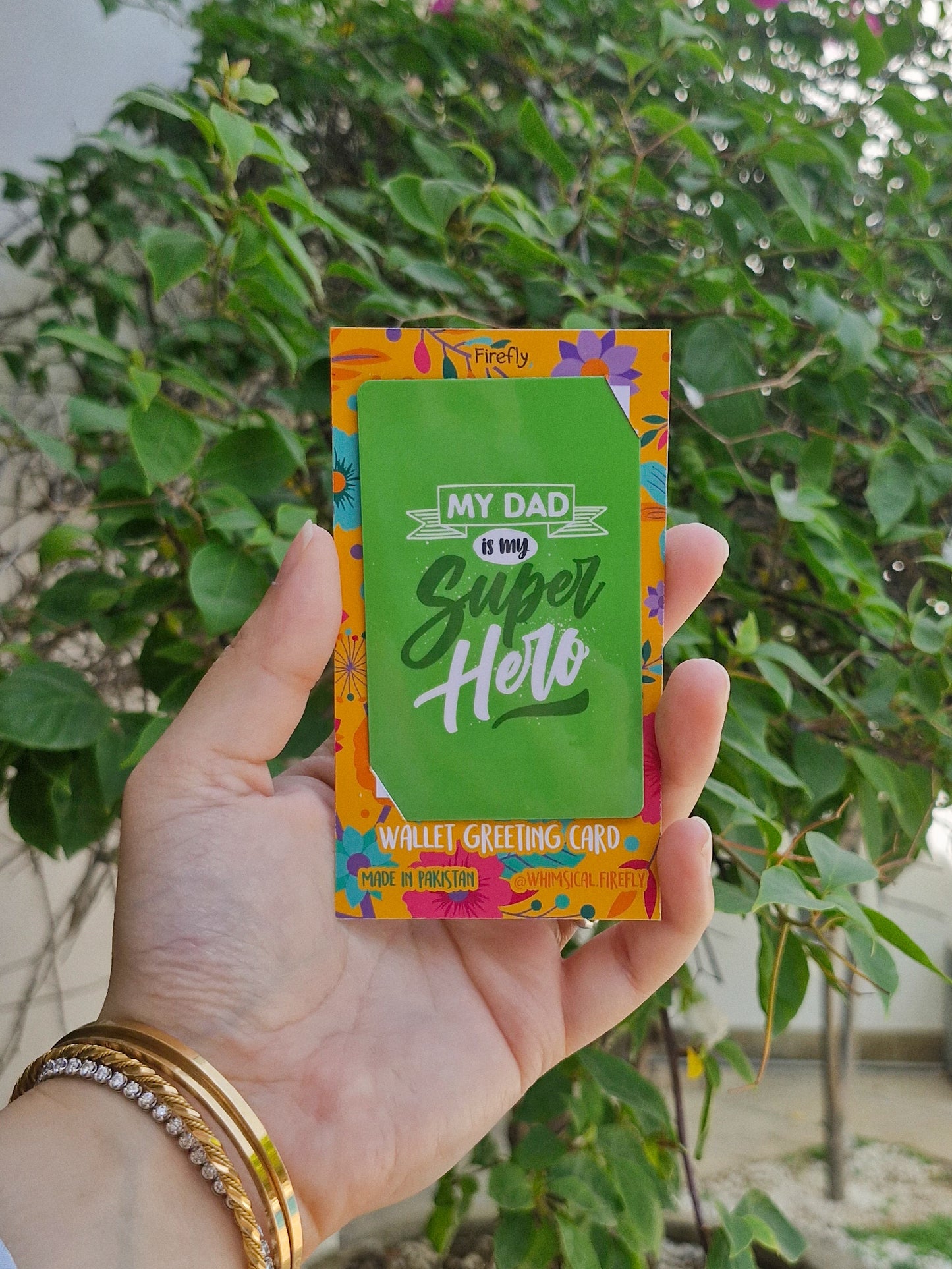 My Dad is my Super Hero - Wallet Greeting Card