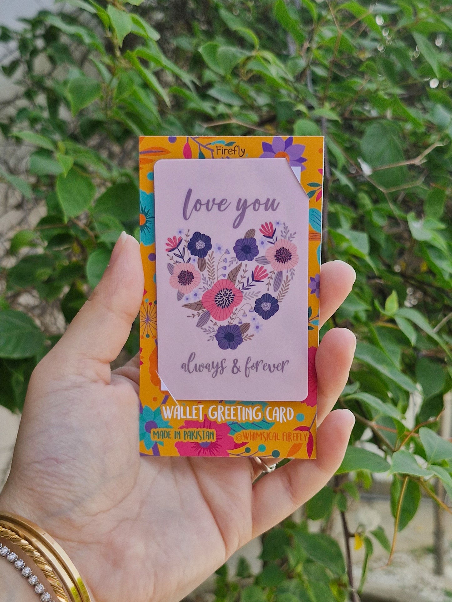 Love You Always and Forever - Wallet Greeting Card
