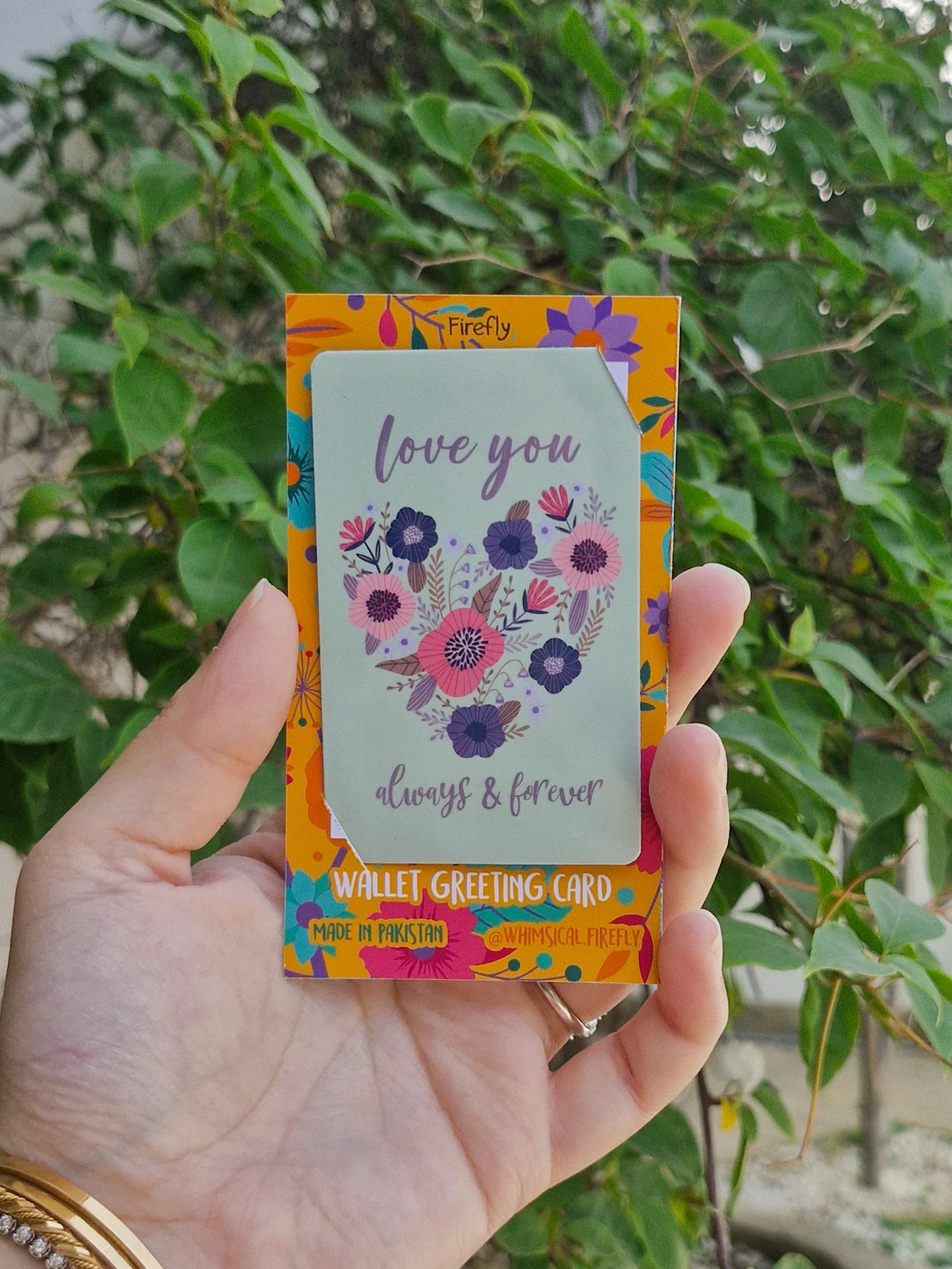Love You Always and Forever - Wallet Greeting Card