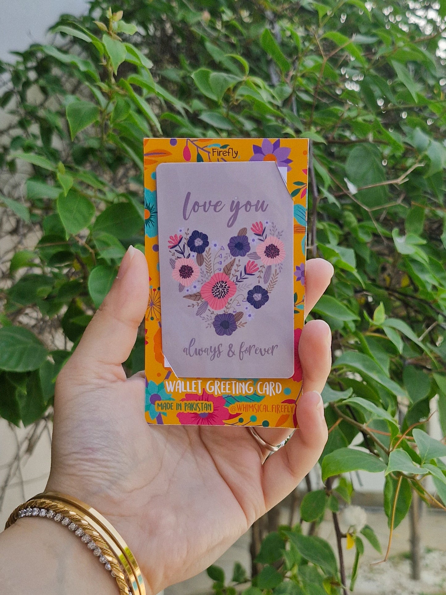 Love You Always and Forever - Wallet Greeting Card