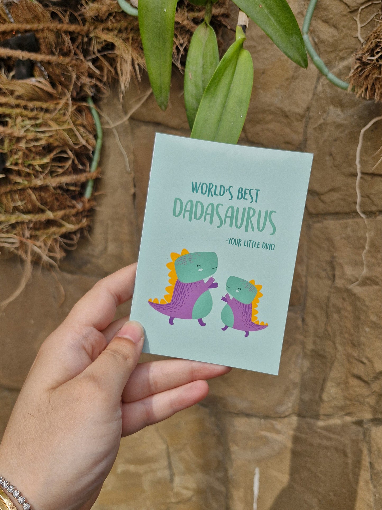 World's Best Dadasaurus  - Greeting Card