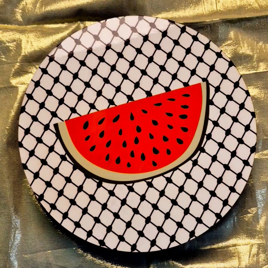 Keffiyeh Watermelon Hot Dish Coaster