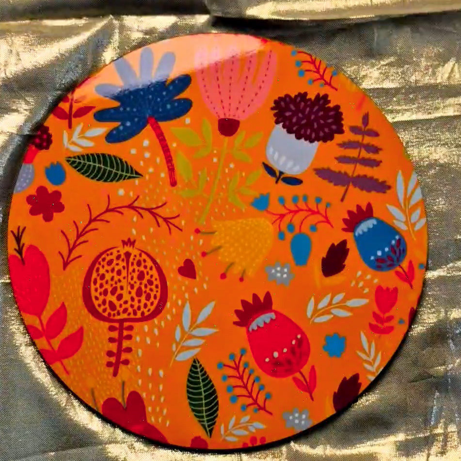 Tangerine Summer Hot Dish Coaster