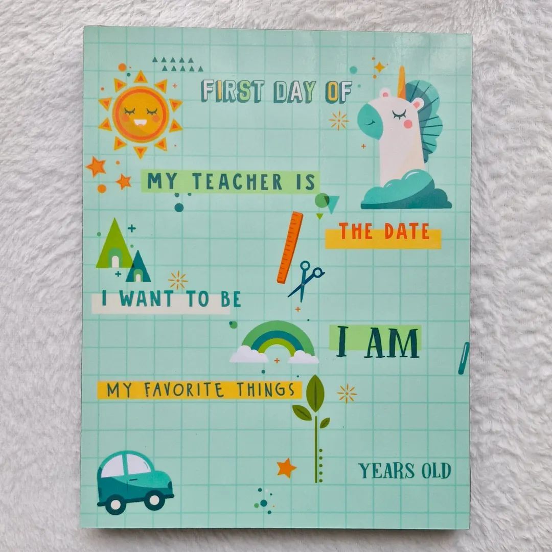 First Day of School Dry Erase Board