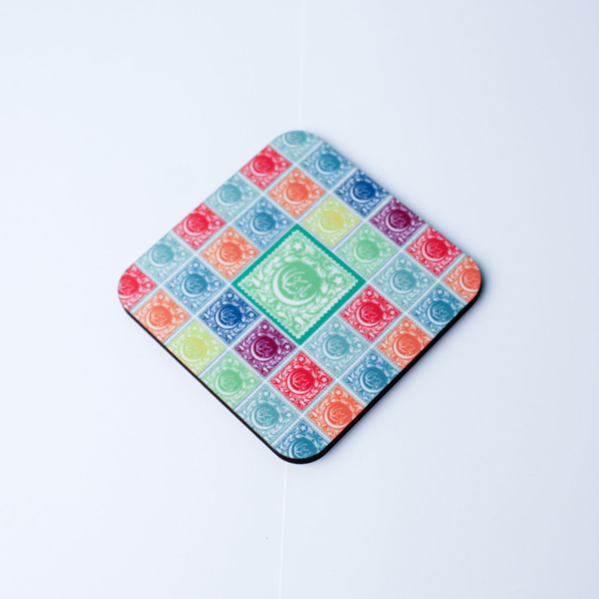 Rainbow Stamps Coaster