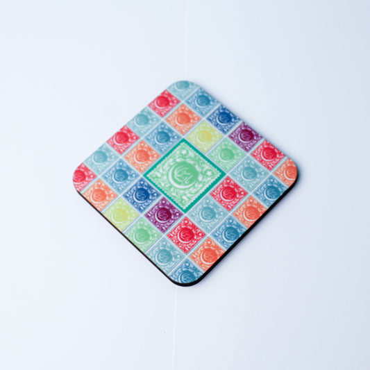 Rainbow Stamps Coaster