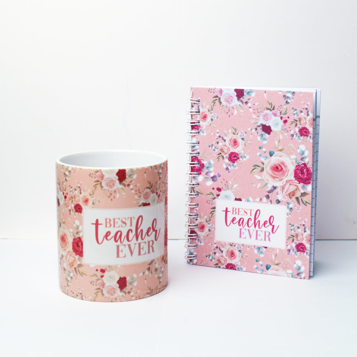 Best Teacher Ever - Victorian Mug and Mini Notebook