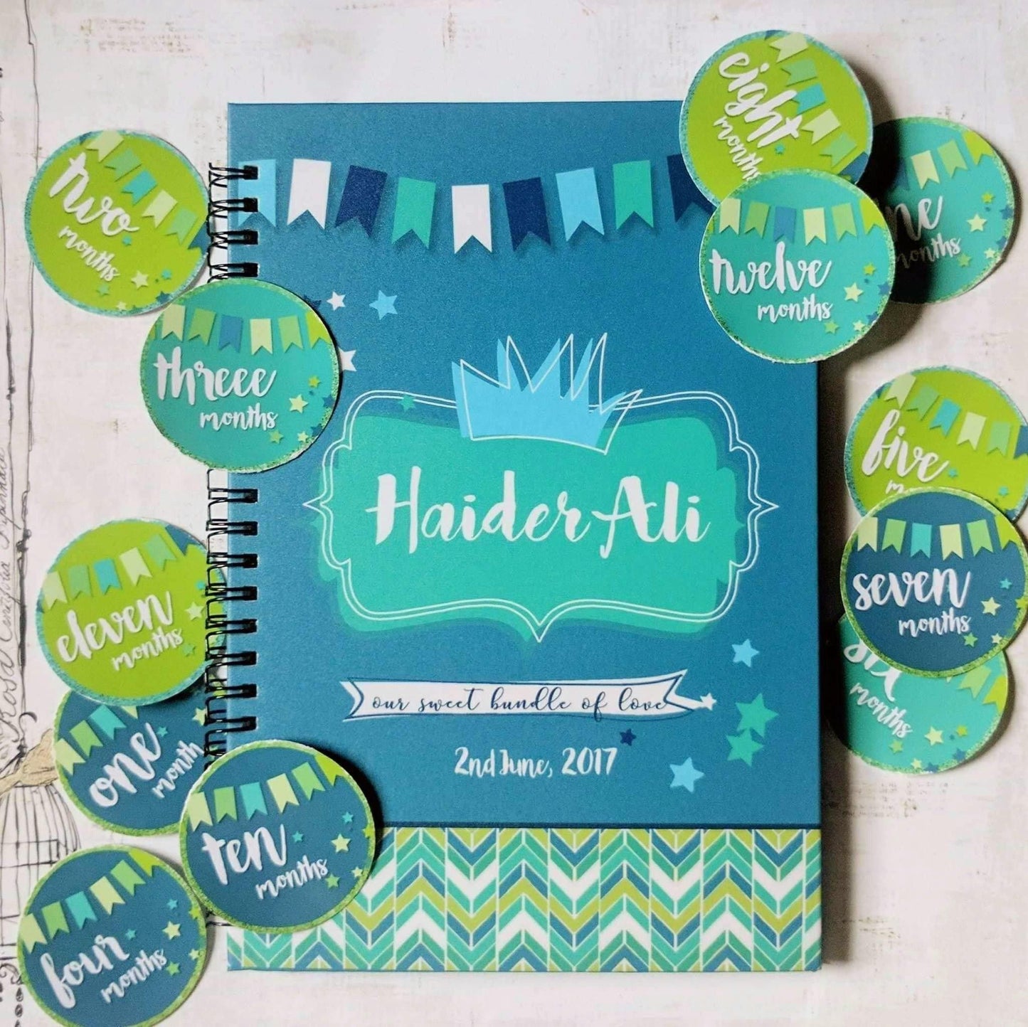 Baby Monthly Milestone Stickers - Firefly