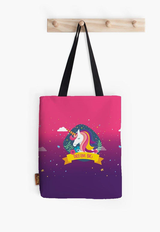 Dream Big Unicorn - Purple Tote - Firefly