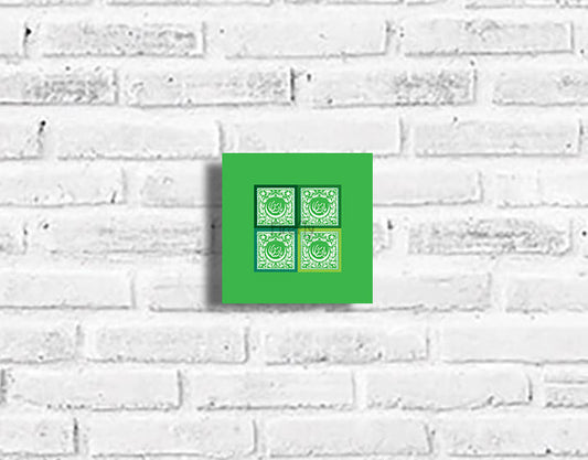 Green Postage Stamps Plaque