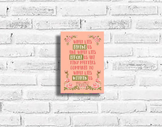 What lies within us Plaque