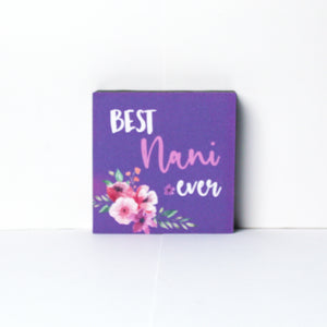 Best Nani Ever 4x4 Mini Plaque