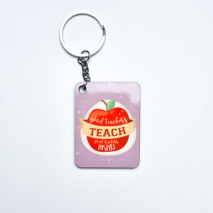 A Great Teacher Inspires Keychain