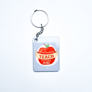 A Great Teacher Inspires Keychain