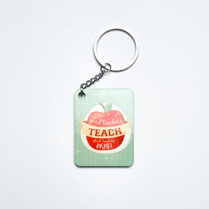 A Great Teacher Inspires Keychain