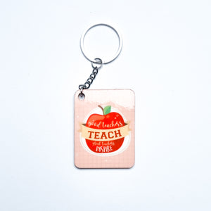 A Great Teacher Inspires Keychain