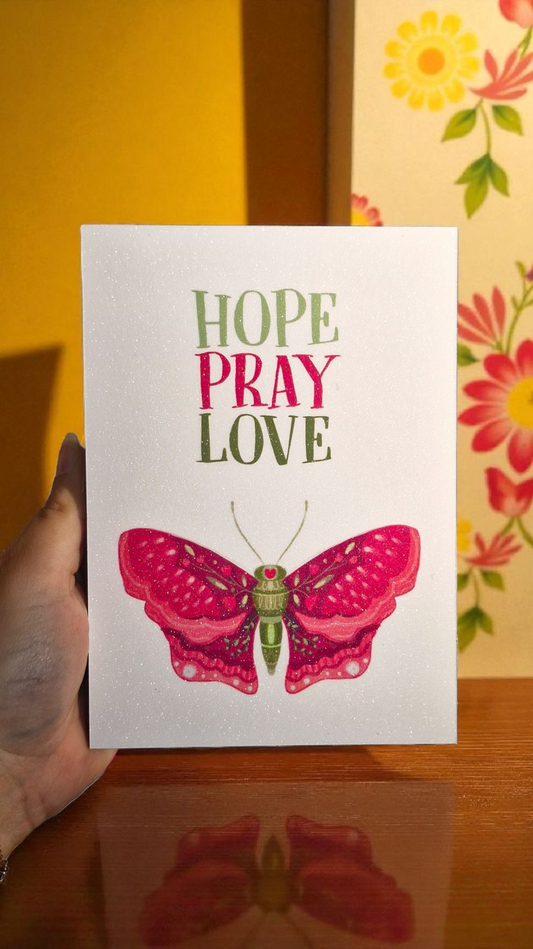 Hope, Pray, Love Plaque - V Series
