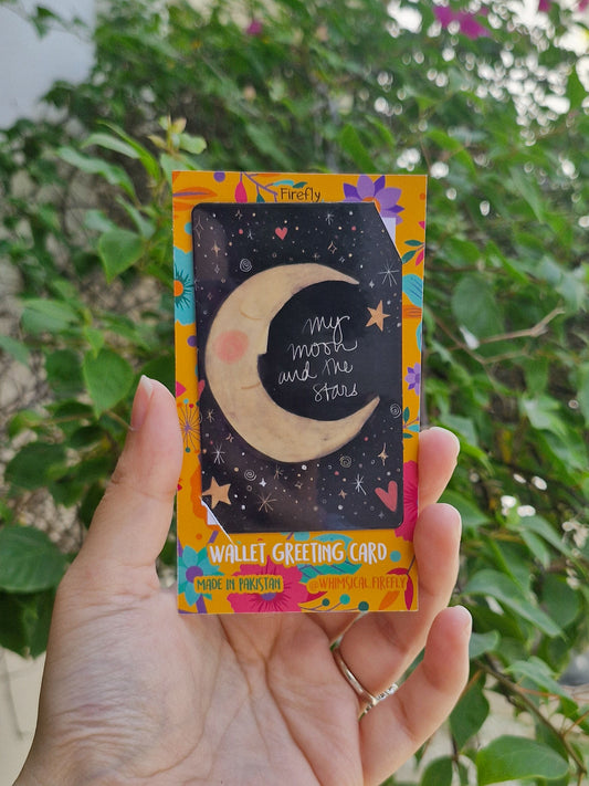 My Moon and the Stars  - Wallet Sized Greeting Card