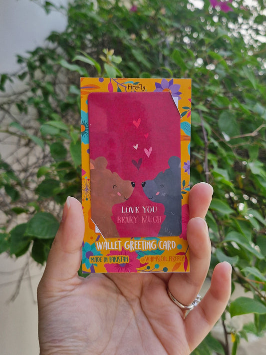 Love You Beary Much - Wallet Sized Greeting Card