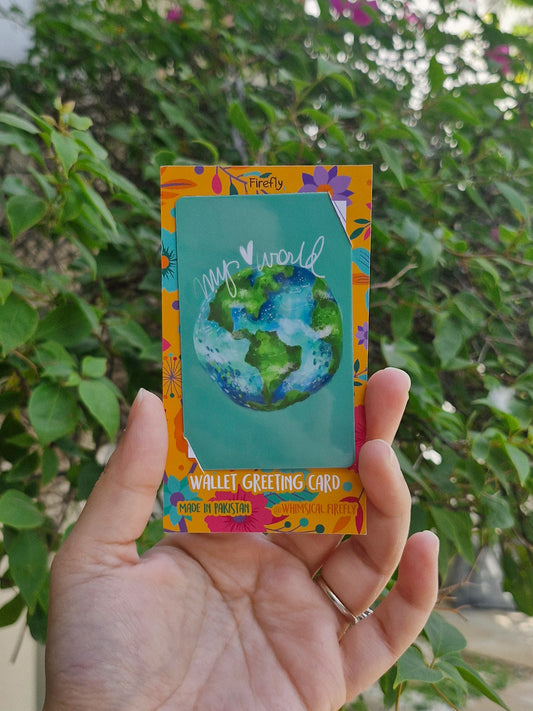 My World  - Wallet Sized Greeting Card