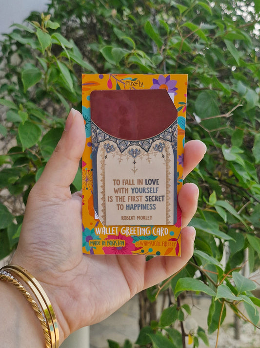 To Fallin Love with Yourself - Wallet Sized Greeting Card