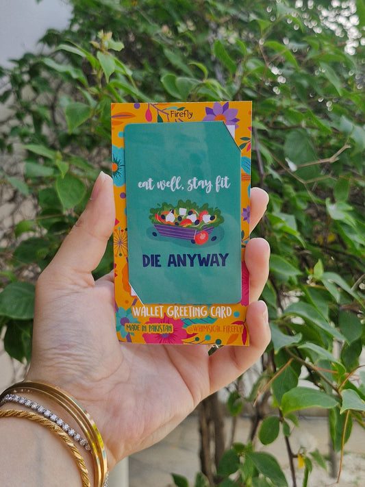Eat Well  - Wallet Sized Greeting Card