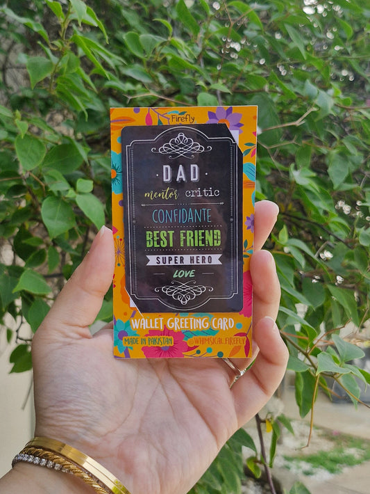 Dad Chalkboard  - Wallet Greeting Card