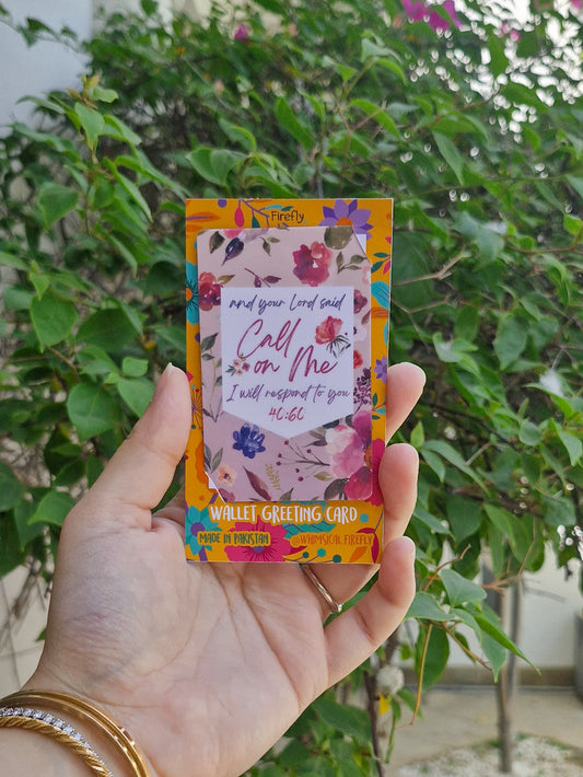 Call Upon Me  - Wallet Greeting Card