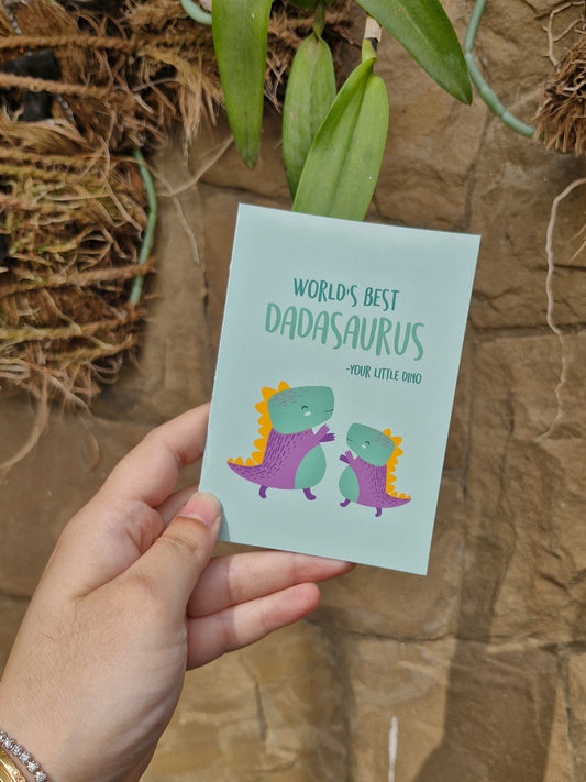World's Best Dadasaurus  - Greeting Card