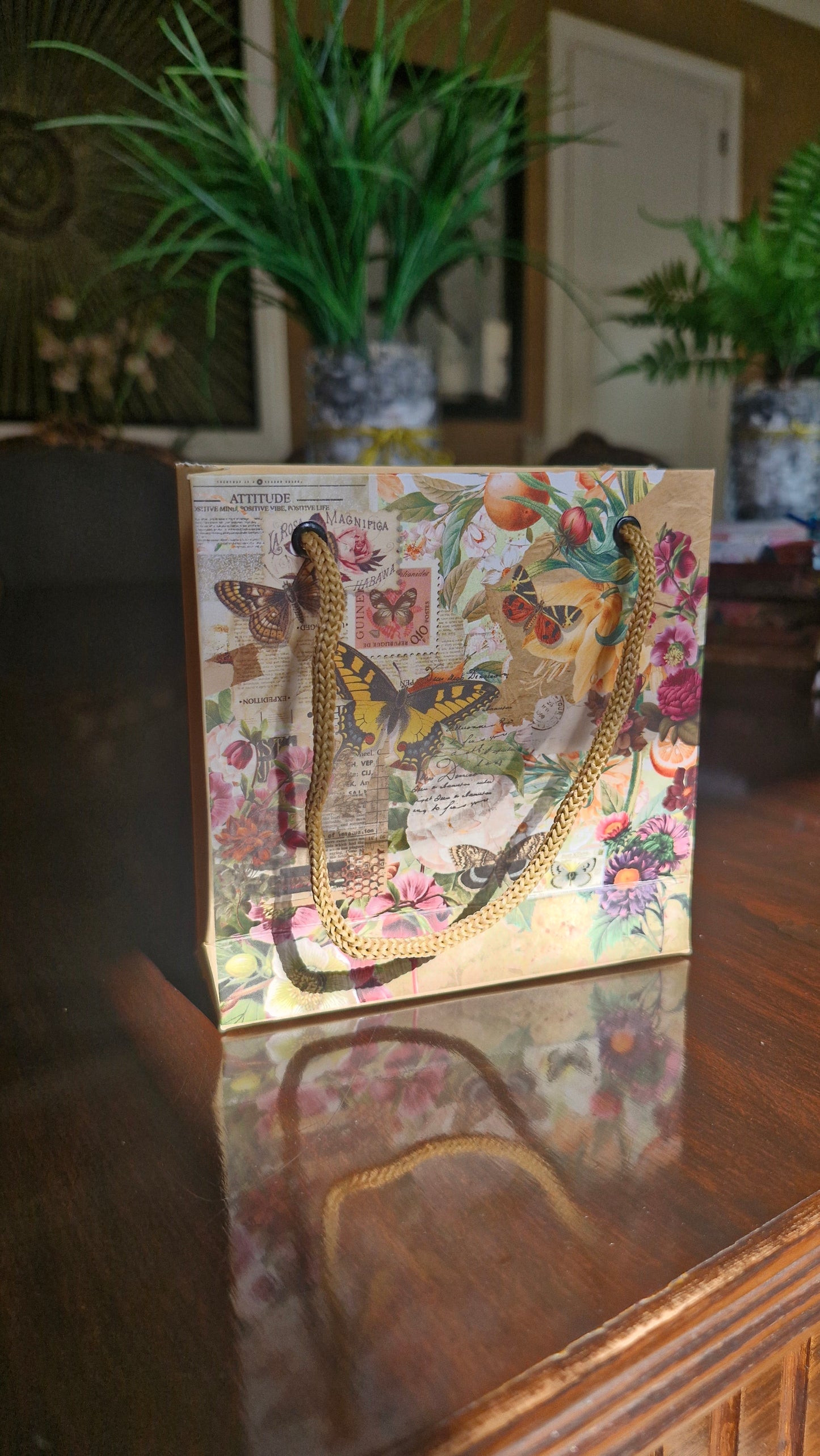 Vintage Butterflies Gift Bag (Set of 3)