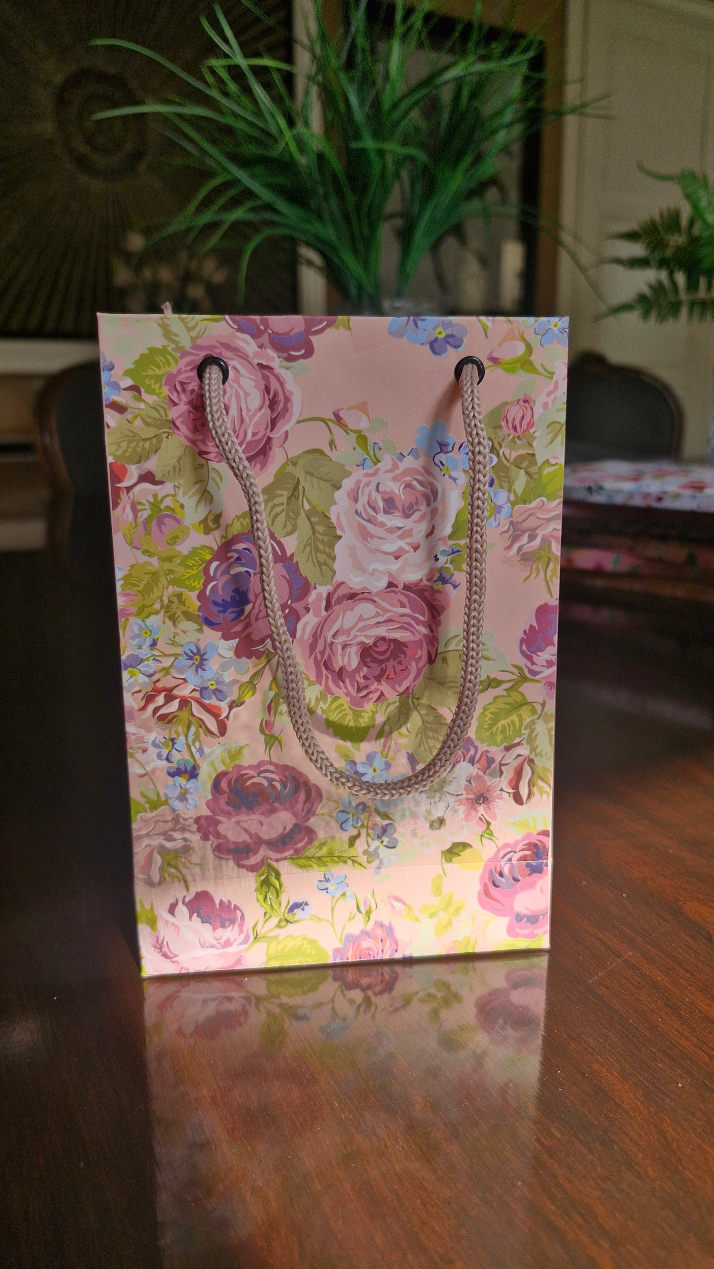 Pink Floral Gift Bag (Set of 3)
