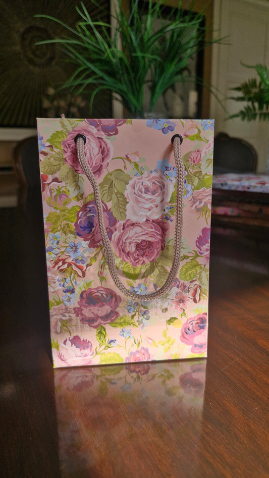 Pink Floral Gift Bag (Set of 3)