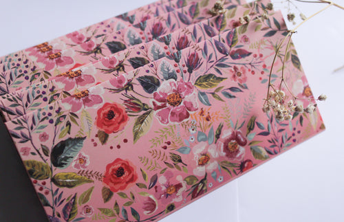 Rubab Pink Floral Envelope