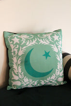 Load image into Gallery viewer, Chaand Taara Pistachio Stamp Cushion Cover