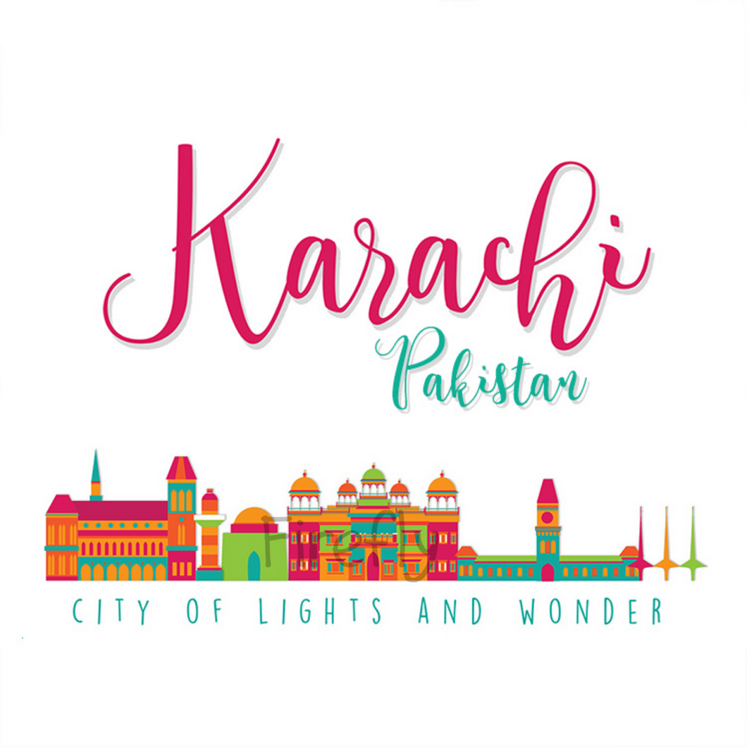 Karachi Skyline Magnet - Firefly