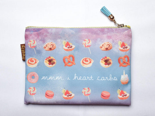 I heart Carbs Zipper - Firefly