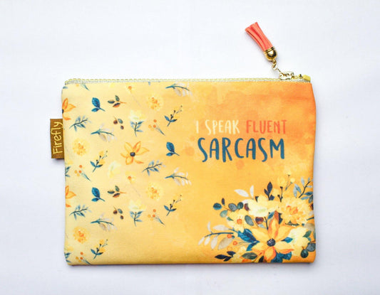 Fluent in Sarcasm Zipper - Firefly
