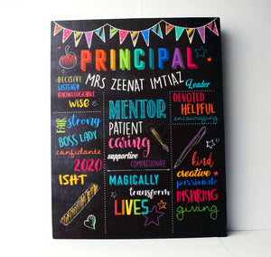 Faux Chalkboard Principal - Mentor Plaque